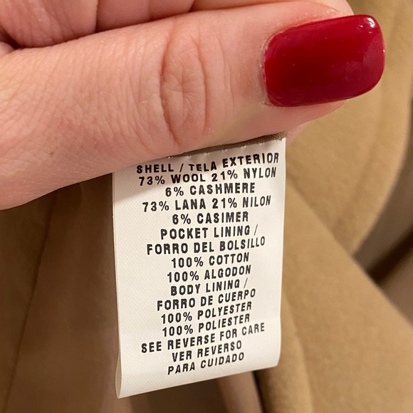 Larry Levine Classic Tan Trench Coat - Wool and Cashmere Blend - Picture 10 of 10